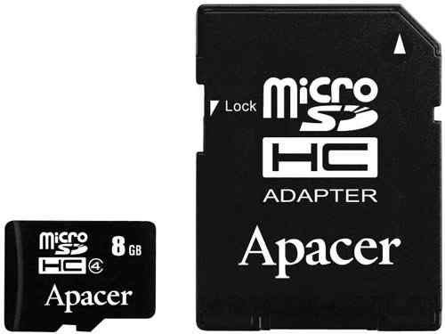 Micro Sd Apacer 8gb Class 4